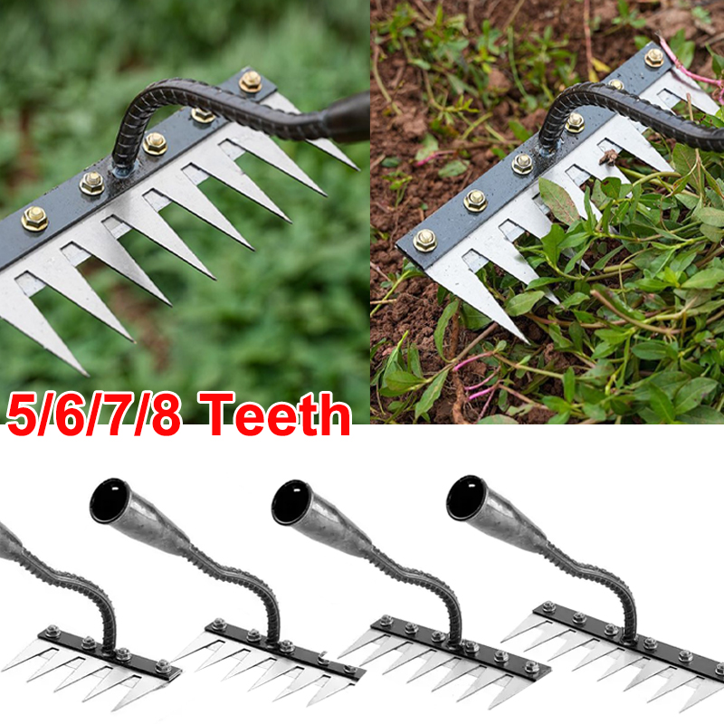 Gardening Tools On Sale - 5/6/7/8 Teeth Iron Gardening Hoe Weeding