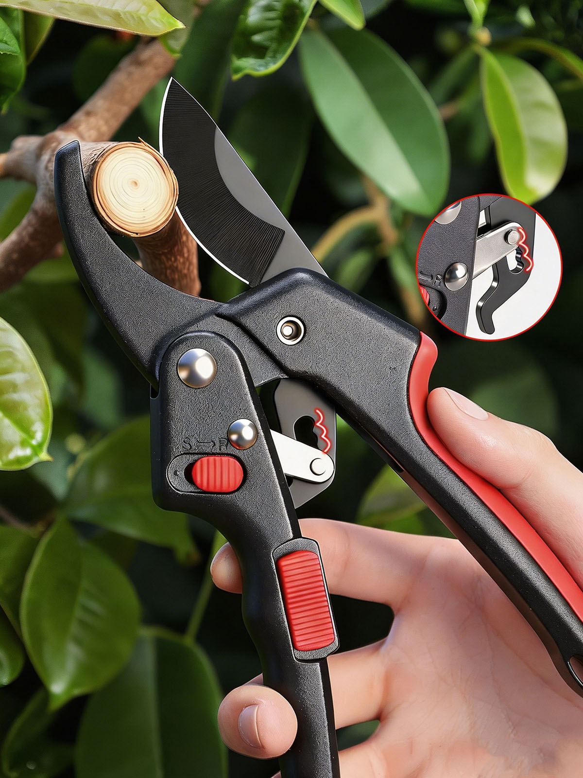 Gardening Tools On Sale - Heavy Duty Ratchet Pruning Shears Garden