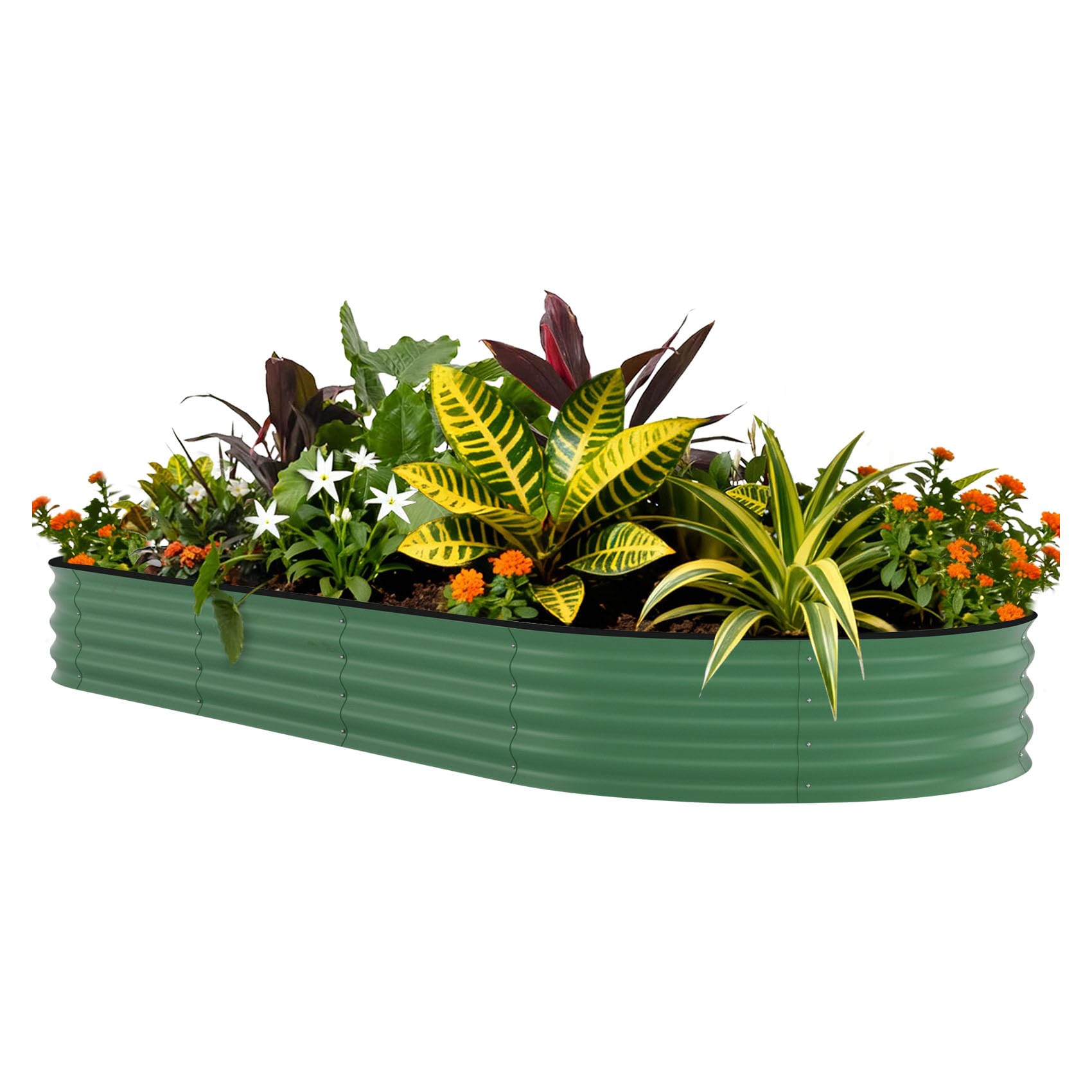 Raised Bed Planter Box - 8x4x1.5 ft Galvanized Raised Garden Bed