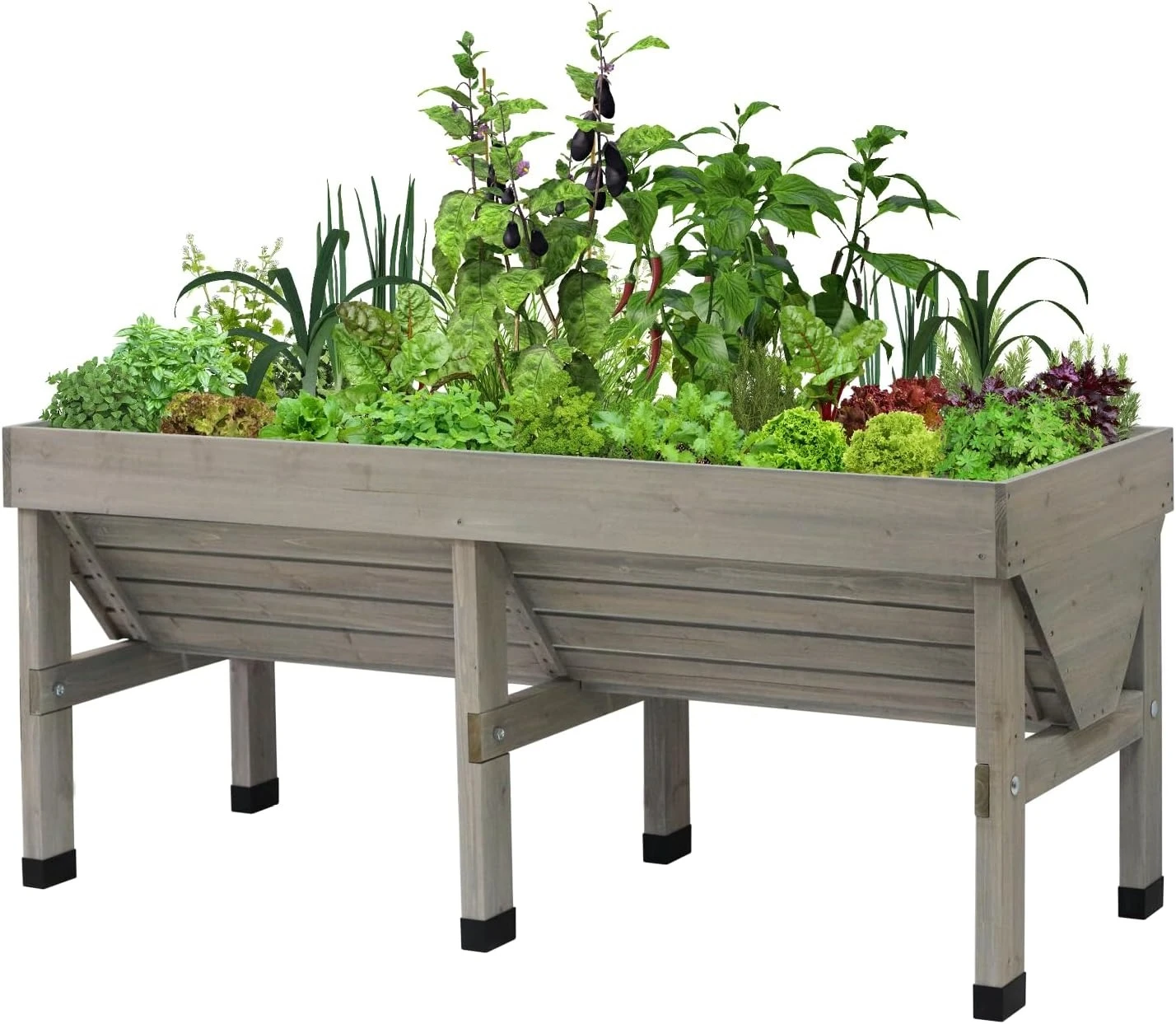 Raised Bed Planter Box - Classic Medium V Shaped Wooden Raised