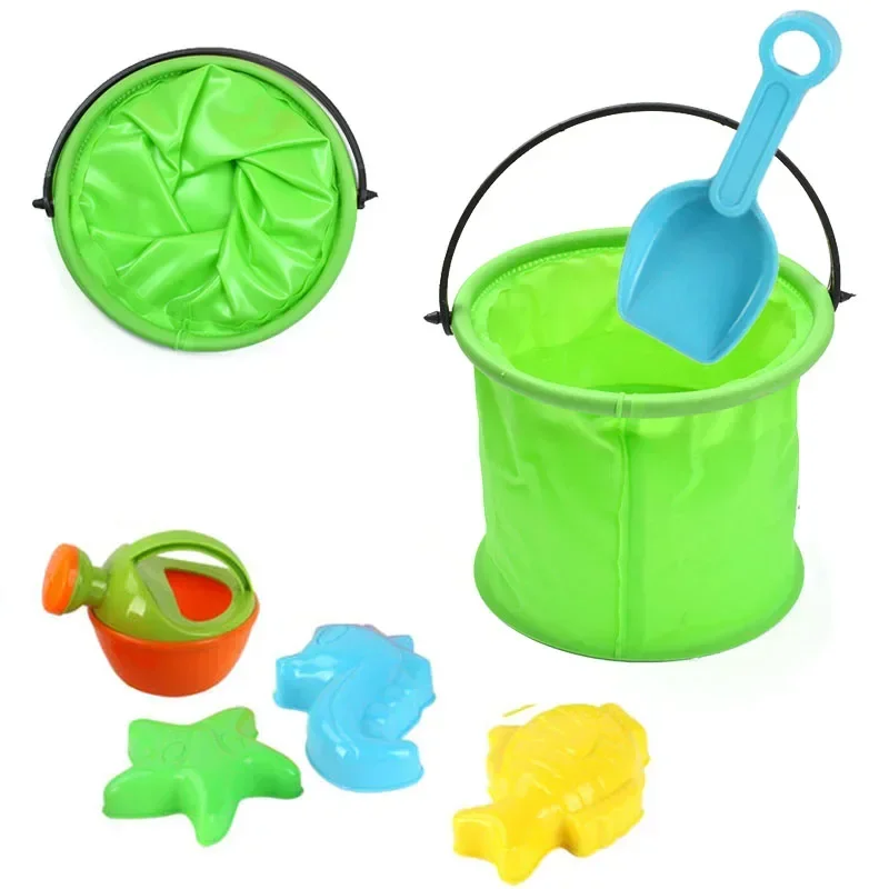 Beach Sand Bucket Toy  Collaps - đánh giá và giá Gardening Tools Kids Set