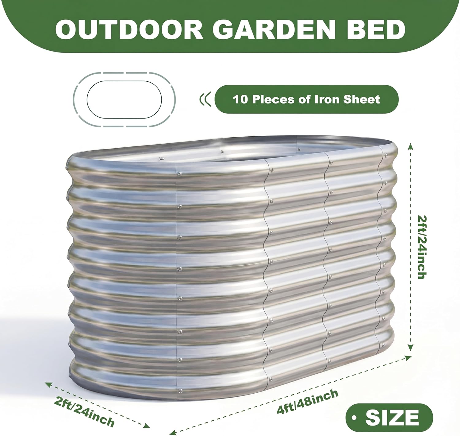 2 Pack 4×2×2ft Galvanized Rais - đánh giá và giá Raised Bed Planter Box