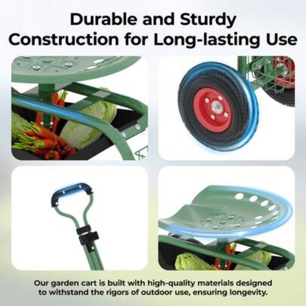 Heavy Duty Rolling Garden Cart - đánh giá và giá Gardening Tools For Seniors