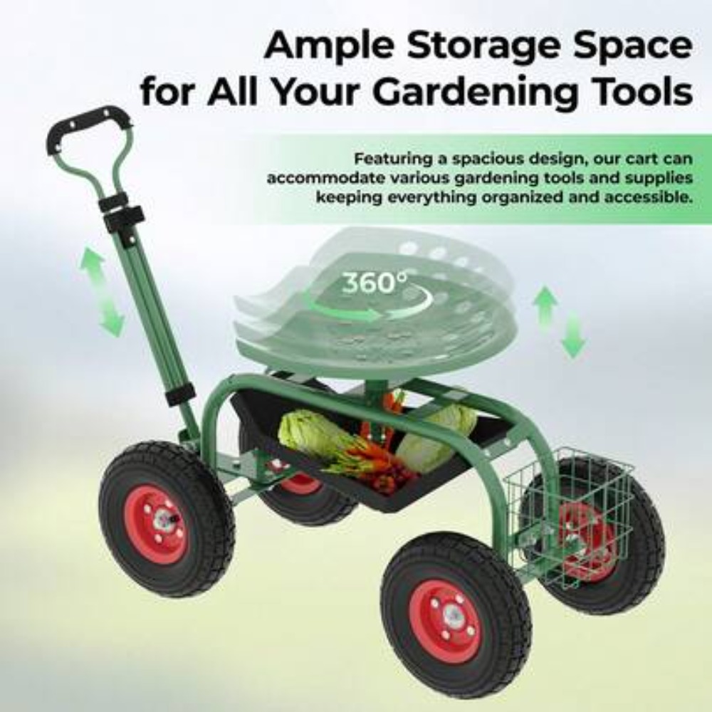 Heavy Duty Rolling Garden Cart - đánh giá và giá Gardening Tools For Seniors