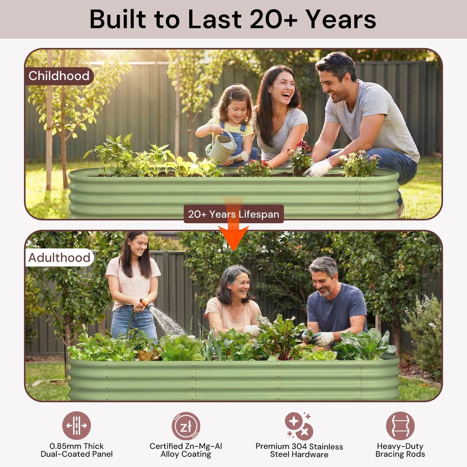 Galvanized Raised Garden Bed 8 - đánh giá và giá Raised Bed Planter Box