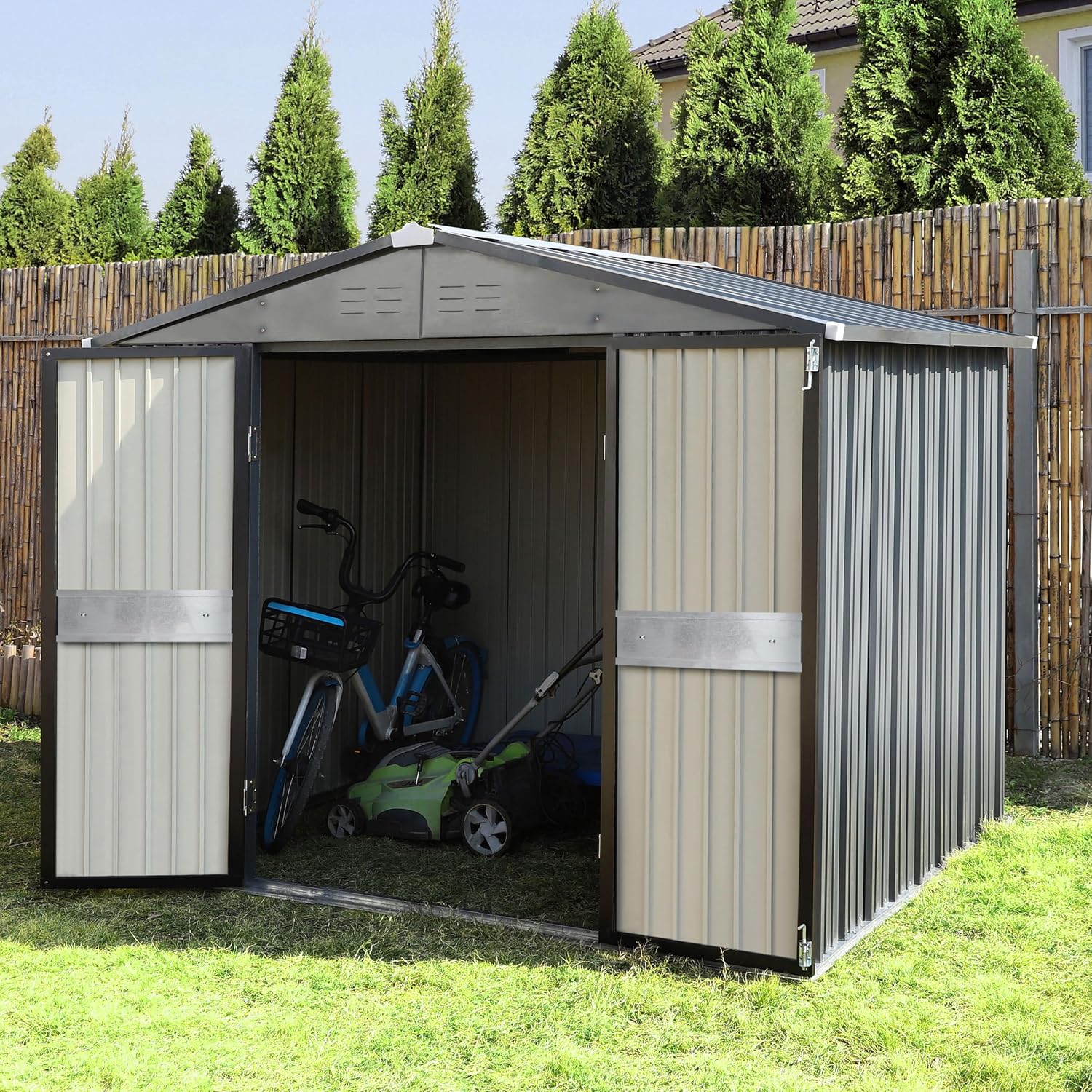 10' x 10' Outdoor Storage Shed - đánh giá và giá Gardening Tools In