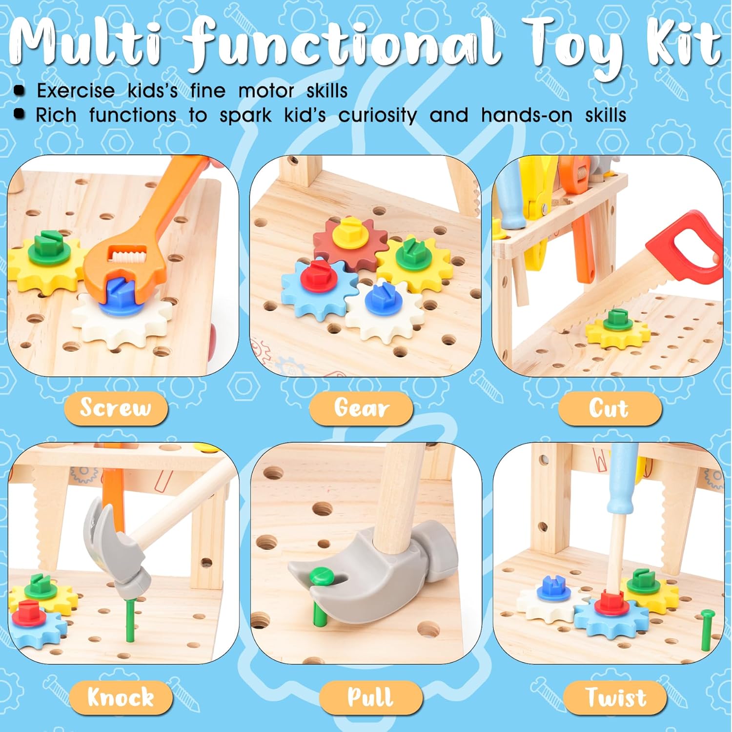 Wooden Tool Bench for Kids,Mon - đánh giá và giá Gardening Tools Kids Set
