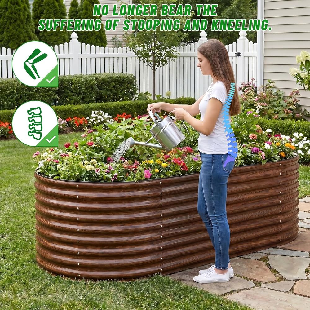 36 Tall Raised Garden Bed 8x4x - đánh giá và giá Raised Bed Planter Box