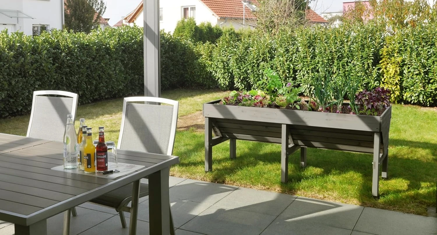 Classic Medium V Shaped Wooden - đánh giá và giá Raised Bed Planter Box