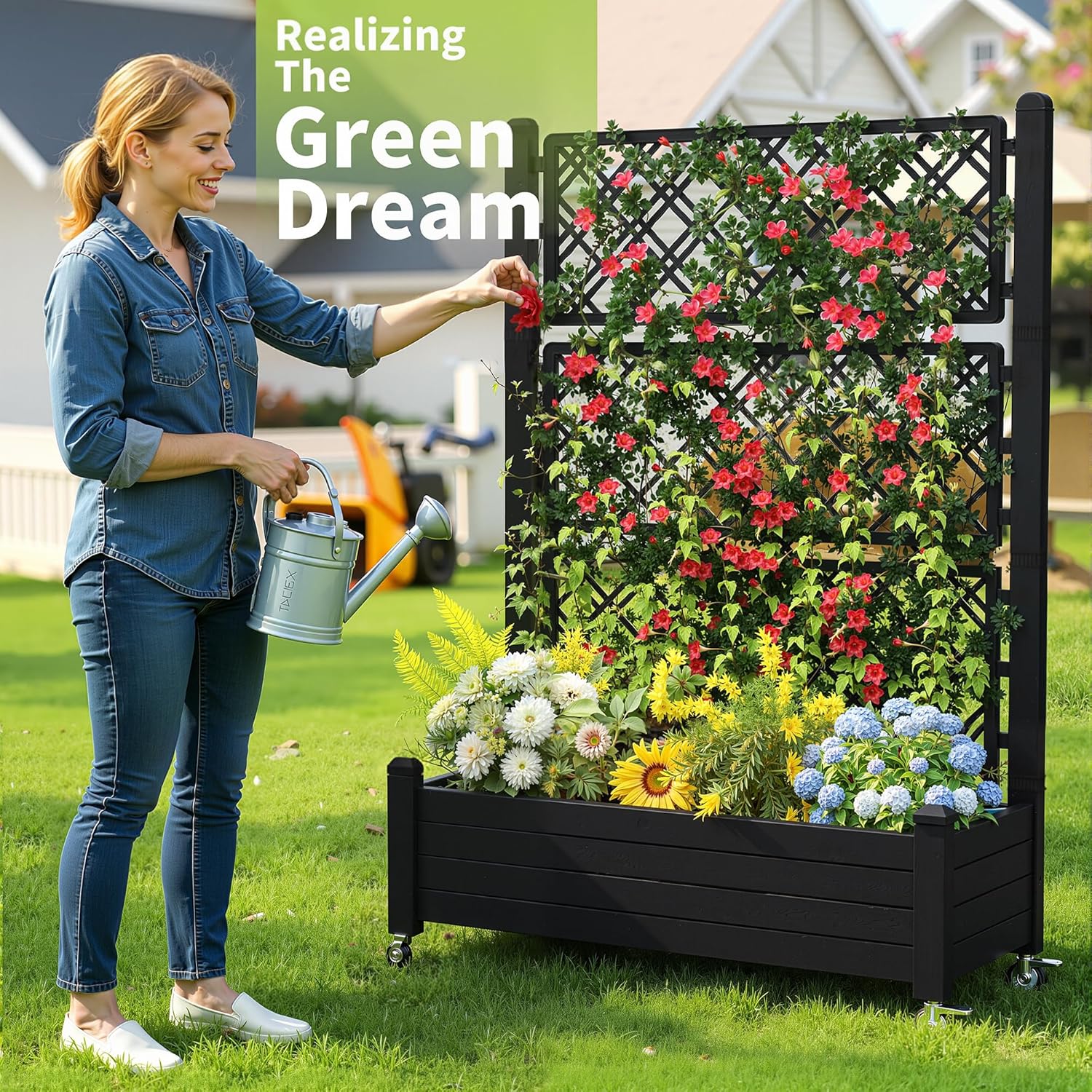 Raised Garden Bed with Trellis - đánh giá và giá Raised Bed Planter Box