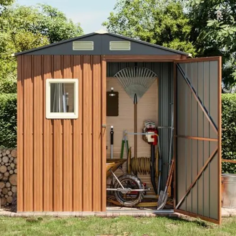 Outdoor Storage Shed 6x4 Ft, L - đánh giá và giá Gardening Tools In