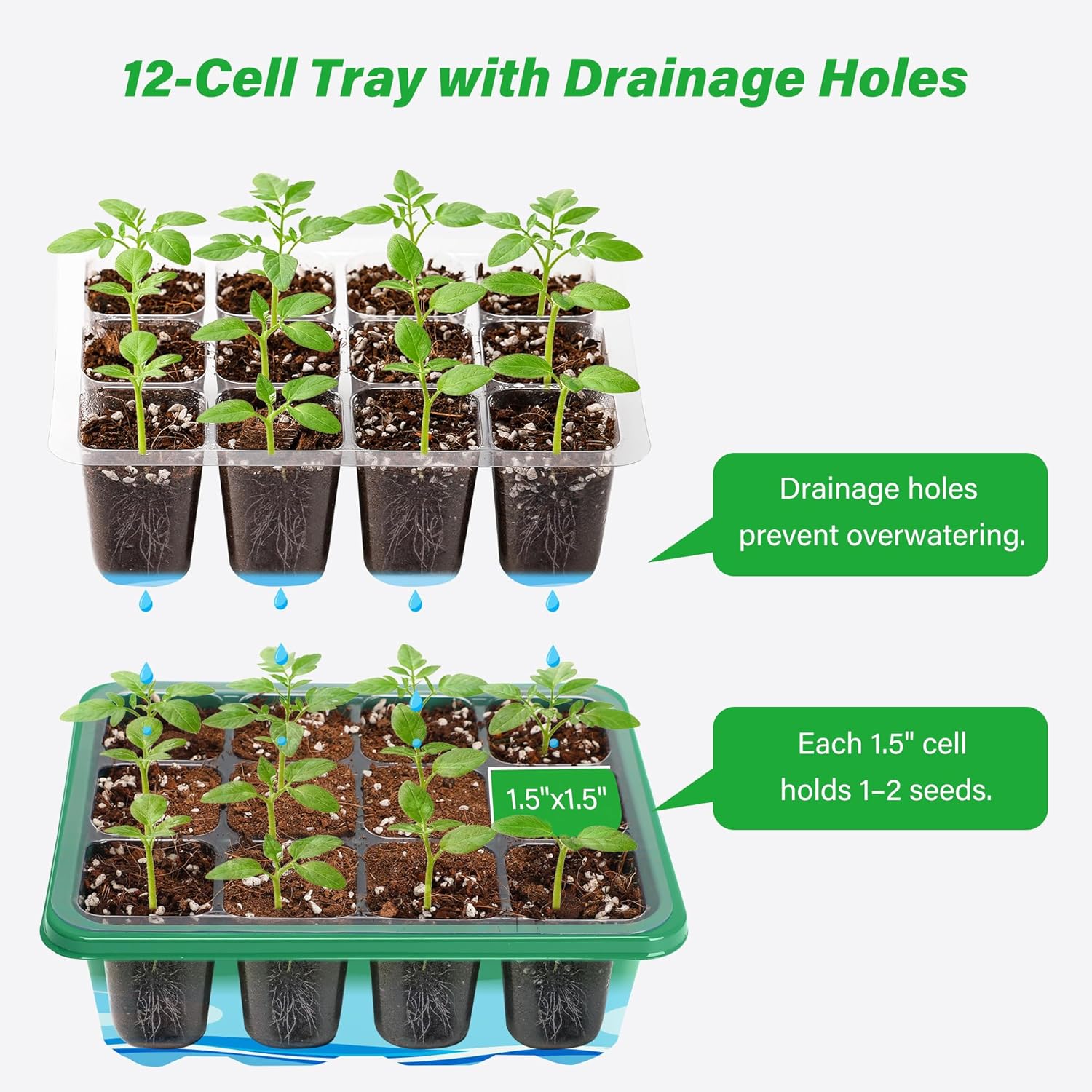 Growing Starting Nursery Trays - đánh giá và giá Propagation Tray Dome