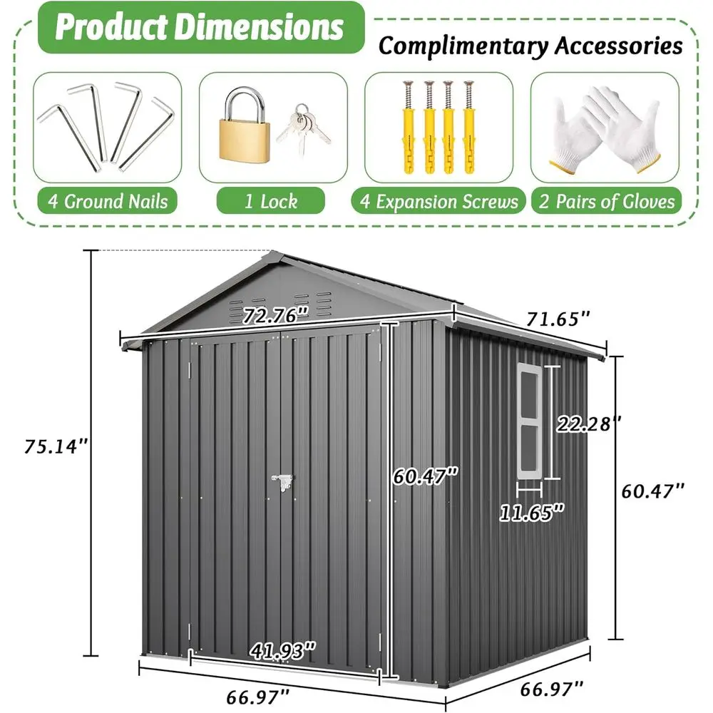 6x6 Galvanized Steel Outdoor S - đánh giá và giá Gardening Tools In