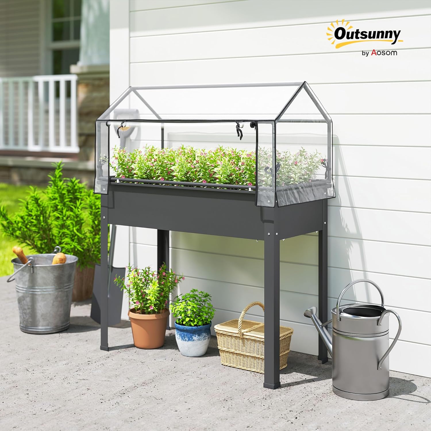 Raised Garden Bed with Greenho - đánh giá và giá Raised Bed Planter Box