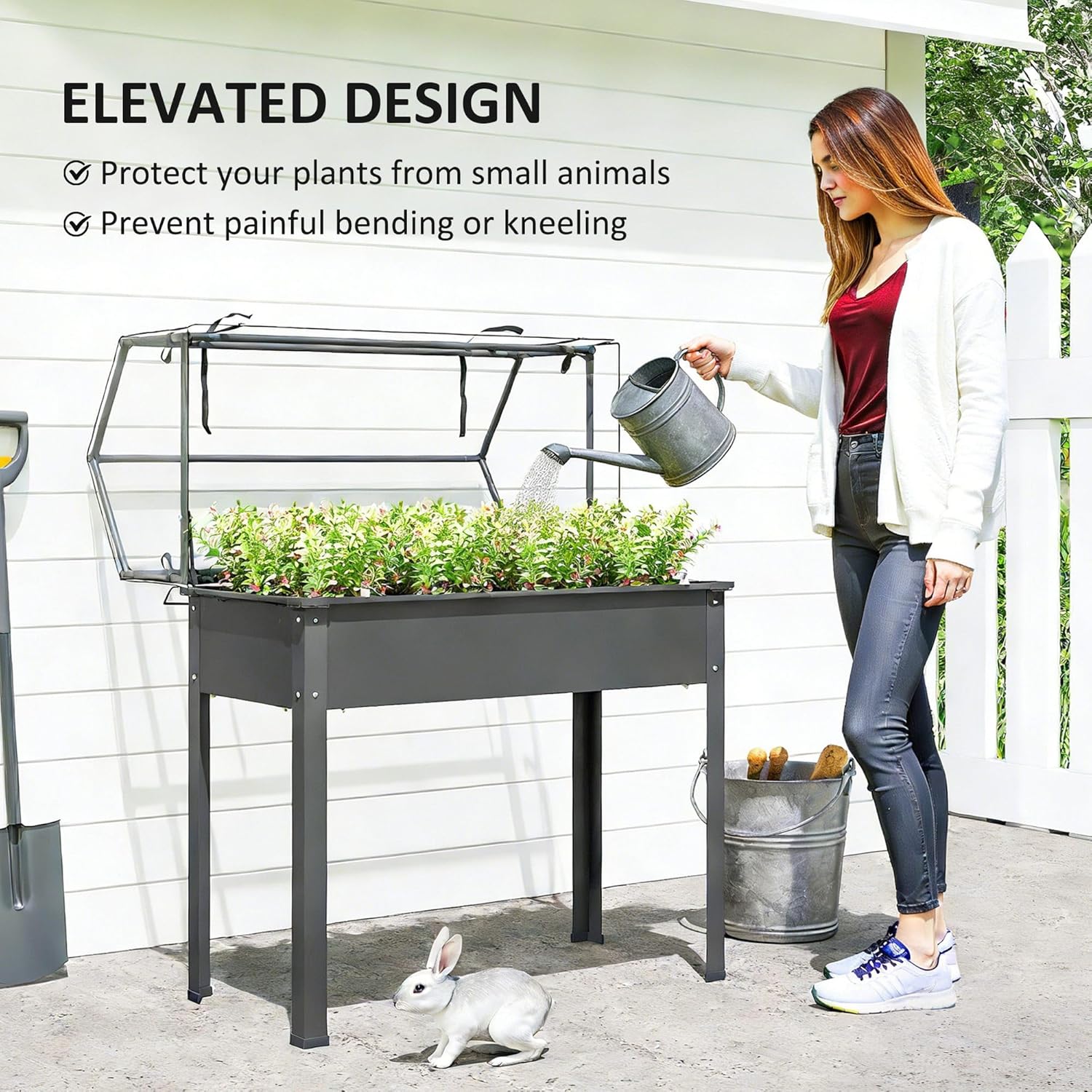 Raised Garden Bed with Greenho - đánh giá và giá Raised Bed Planter Box
